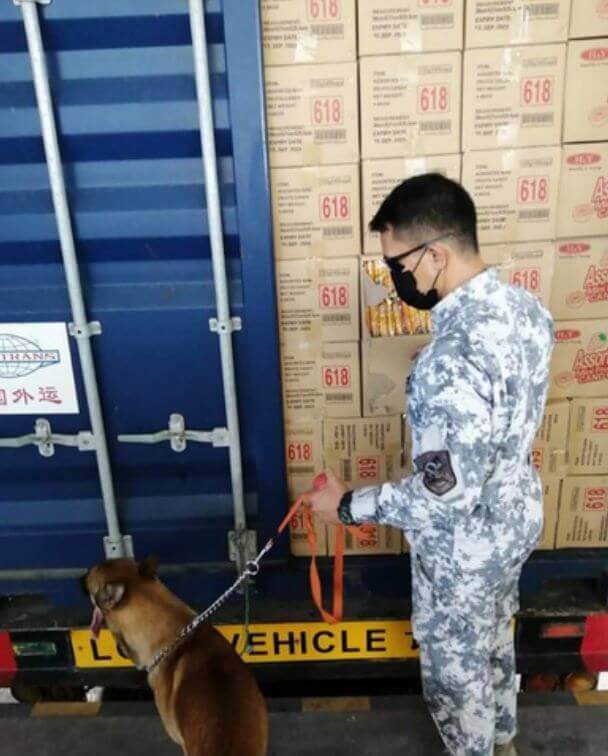Thorough Inspection And Releasing Of 2X40 Containers Of Food Stuff By Combined Boc Examiner, Boc Police And Ciis Agent With K-9.